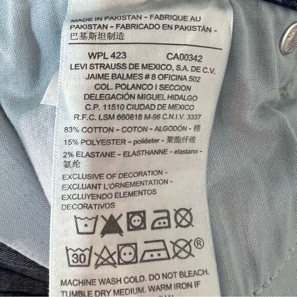 Signature by Levi's Medium Blue High Rise Modern Slim Jeans Womens Size 33 - Picture 7 of 9